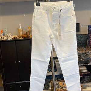 NWT MOUSSY SAAB MV Clare High Rise Skinny Jeans White Size 25 Made in Japan